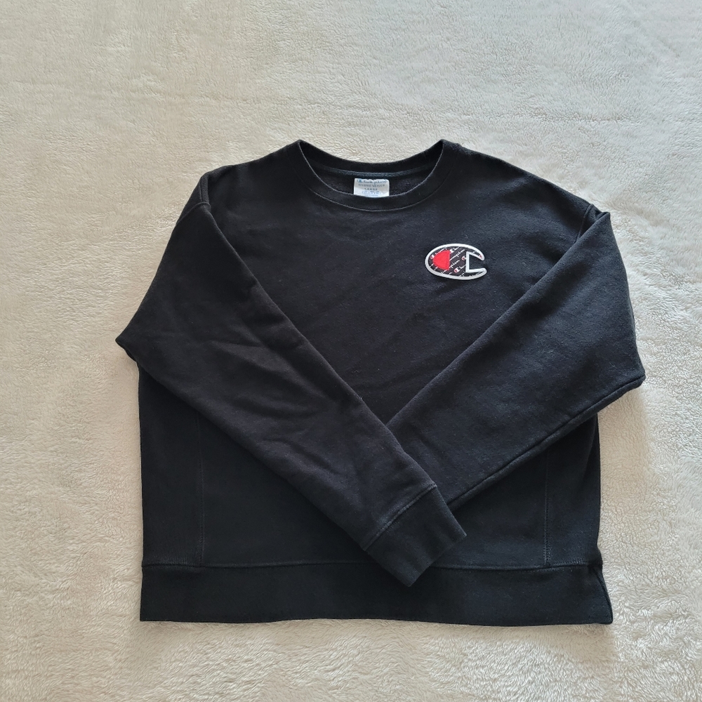 Champion Reverse Weave Crew Sweatshirt, Big C Logo, Women's Large - Pre-owned